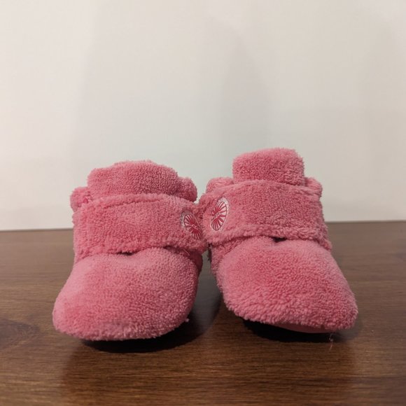 UGG Bixbee Baby/Toddler Girl Booties, Pink & Fuzzy Size 2/3 - Picture 2 of 7